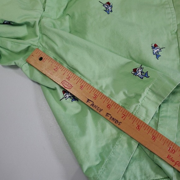 Vineyard Vines Men Shorts 30 Green Chino Cotton Swordfish Embroidered Preppy - Picture 12 of 14